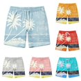 thumbnail image 1 of XFeng Men's 2 in 1 Swim Trunks, Print Board Shorts with Compression Liner, Quick Dry Beach Swim Shorts with Pockets, 1 of 4