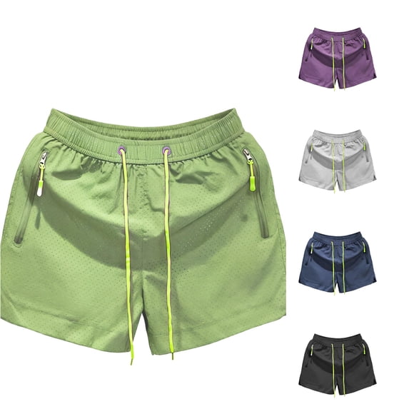 XFeng Men's 2 in 1 Swim Trunks, Print Board Shorts with Compression Liner, Quick Dry Beach Swim Shorts with Pockets