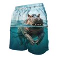 thumbnail image 1 of XFeng Men's 2 in 1 Swim Trunks, Print Board Shorts with Compression Liner, Quick Dry Beach Swim Shorts with Pockets, 1 of 4