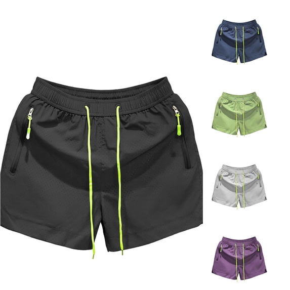 XFeng Men's 2 in 1 Swim Trunks, Print Board Shorts with Compression Liner, Quick Dry Beach Swim Shorts with Pockets