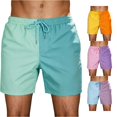 thumbnail image 1 of XFeng Men's 2 in 1 Swim Trunks, Print Board Shorts with Compression Liner, Quick Dry Beach Swim Shorts with Pockets, 1 of 8