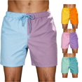 thumbnail image 1 of XFeng Men's 2 in 1 Swim Trunks, Print Board Shorts with Compression Liner, Quick Dry Beach Swim Shorts with Pockets, 1 of 9