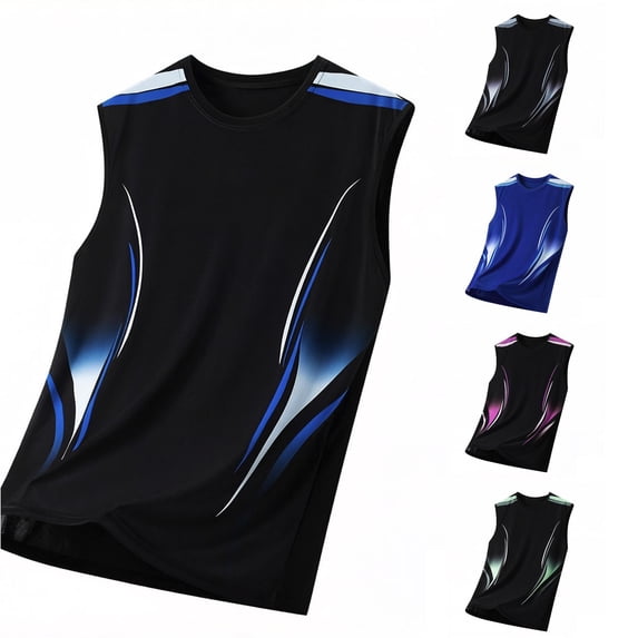 XFeng Men's Sleeveless Athletic Tank Top, Quick Dry Sports Workout Shirt