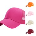 thumbnail image 1 of XFeng Solid Beige Blank Mesh Trucker Hat, Matching Cotton Front Mesh Back Adjustable Plain Baseball Cap, 1 of 4