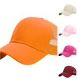 thumbnail image 1 of XFeng Solid Beige Blank Mesh Trucker Hat, Matching Cotton Front Mesh Back Adjustable Plain Baseball Cap, 1 of 4