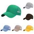 thumbnail image 1 of XFeng Solid Brown Blank Mesh Trucker Hat, Two Tone Cotton Front Mesh Back Adjustable Plain Baseball Cap, 1 of 4