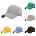 thumbnail image 1 of XFeng Solid Brown Blank Mesh Trucker Hat, Two Tone Cotton Front Mesh Back Adjustable Plain Baseball Cap, 1 of 4