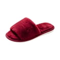 thumbnail image 1 of XFeng Women’s Open Toe Fuzzy Slide Slippers, Solid Faux Fur Soft Plush House Slippers, Non‑Slip Indoor Bedroom Slippers, 1 of 3
