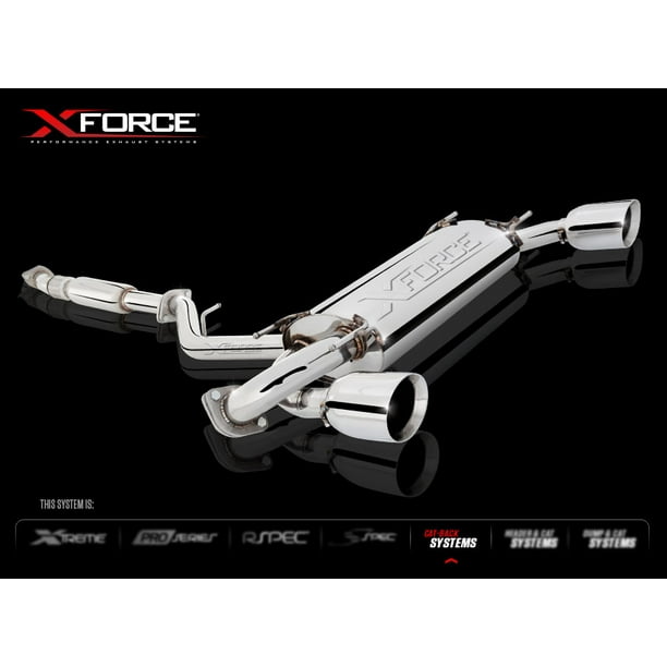XForce EST8602CBS Stainless Steel 3" High Flow CatBack Exhaust