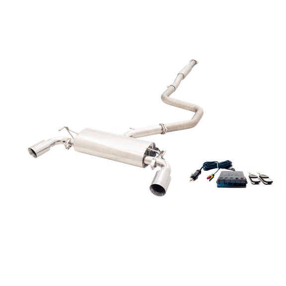 XForce ESHY30NVKCS Stainless Steel 3" Cat-Back Exhaust System with Varex Muffler for 2018+ Hyundai Veloster N/I30N