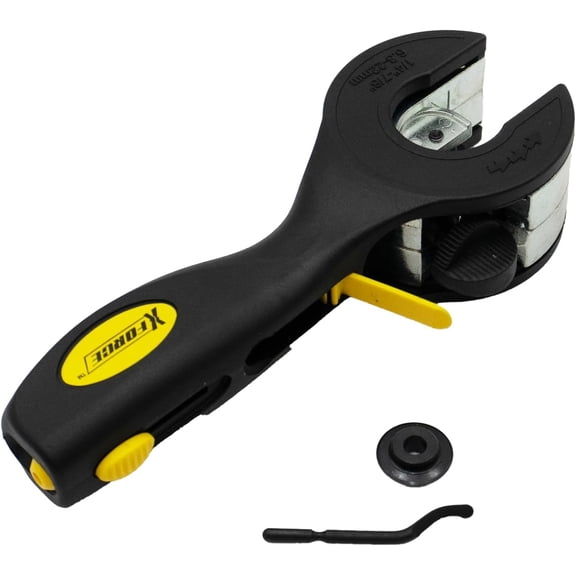 XForce Ratcheting Metal Tubing Cutter, Adjustable Pipe Cutter for Copper, Aluminum, Stainless Steel Tubes, Heavy-Duty Hand Tool with Precision Cutting for 1/8" to 1-1/8" Pip
