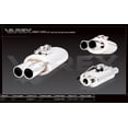 XForce VMK7-250 Varex Universal Oval Muffler, 2.5" Flanged Inlet, 3 ...