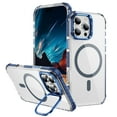 thumbnail image 1 of XG-Tech For Apple iPhone 16 Pro Max Shockproof Heavy Duty Case With Built In Camera Stand Kickstand Magnetic Cover Compatible With MagSafe Matt Black & Transparent Clear Slim Cover, 1 of 8