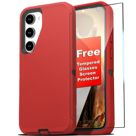 XG-Tech Case For Samsung Galaxy S24 (2024)Shockproof Defender Triple Layer Heavy Duty Rugged Durable Case Cover, Port Protection, With Screen Protector