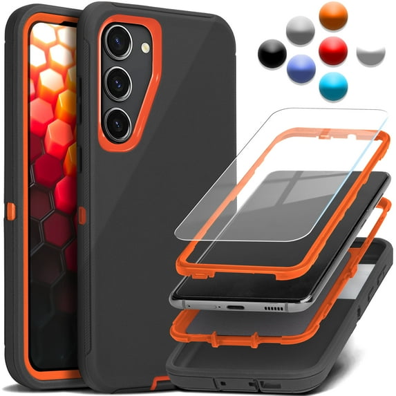XG-Tech Case For Samsung Galaxy S24 Plus (2024) Shockproof Defender Triple Layer Heavy Duty Rugged Durable Case Cover, Port Protection, With Screen Protector