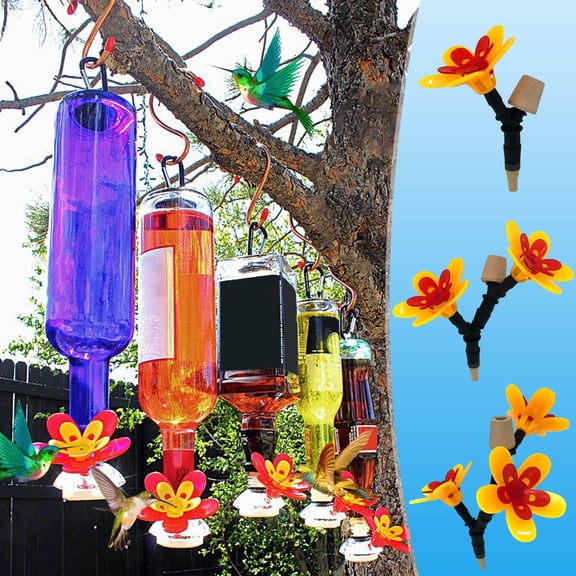XGFHYJEH 3PCS DIY Kit Turn Your Own Recycled Bottles Into The Hummingbird Feeder