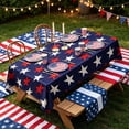 thumbnail image 1 of XGFHYJEH 4th of July Tablecloth, Patriotic Tablecloth Round, Red and Blue Print Table Cloth for Indoor Outdoor, Table Flag for Independence Day Kitchen Table Decorations for Dinner, 150*200cm, 1 of 5