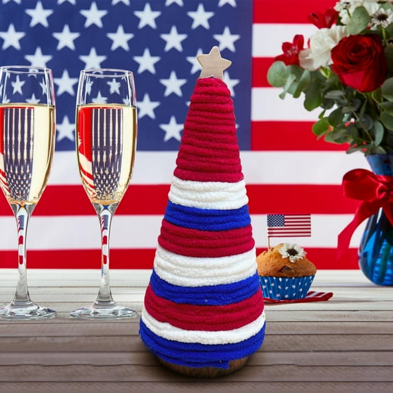 XGFHYJEH 4th of July Patriotic Gnomes Red White Blue Decor for Independence Day Home Party