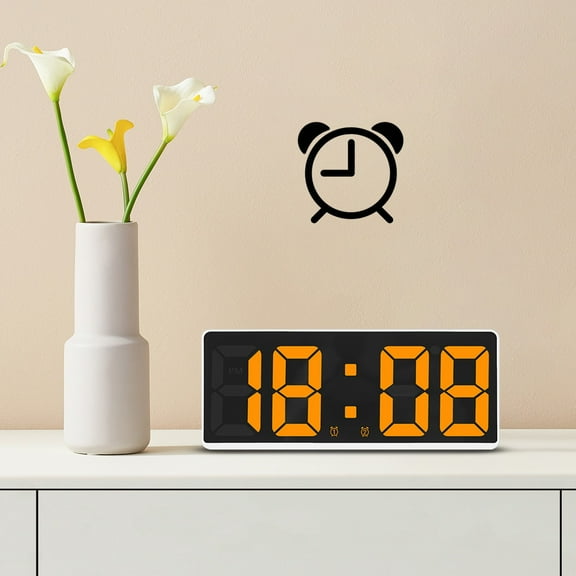XGFHYJEH Alarm Clocks for Bedroom, Digital Alarm Clock, Alarm Clocks with Large Numbers, Desktop Bedside Tabletop Clock with LED Display