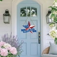 thumbnail image 1 of XGFHYJEH America Flag Patriotic Wooden Wall Sign, 4th of July Red White Blue Star Door Hanger for Memorial Day Veterans Day Front Door Porch Wall Window Indoor Outdoor 250th Anniversary, 1 of 5