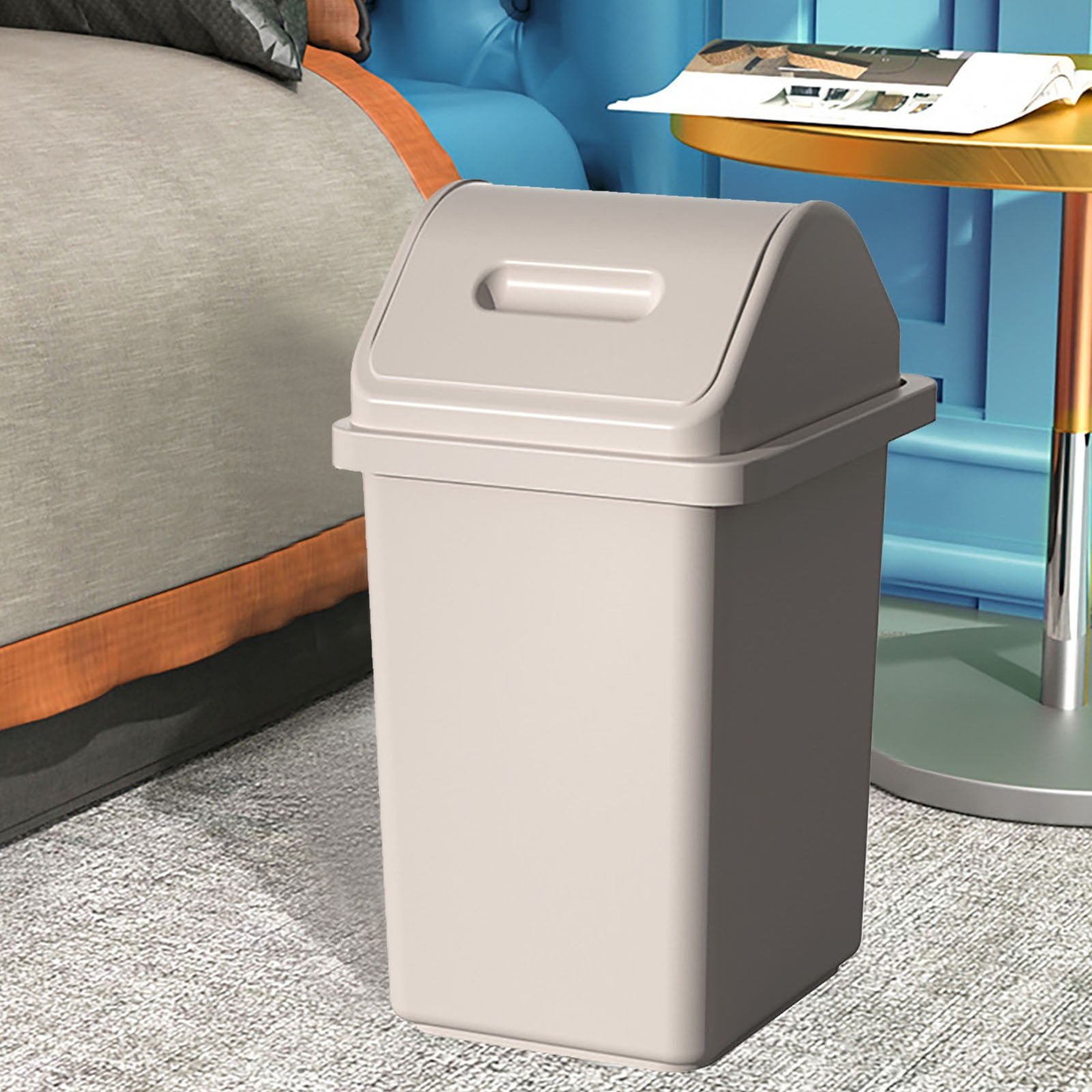 XGFHYJEH Bathroom Kitchen Trash Can With Lid Bathroom Kitchen Garbage Can, Trash Cans Clearance ...