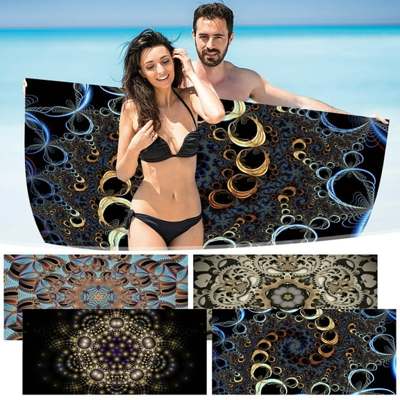 XGFHYJEH Beach Towel, Oversized Beach Towel, Beach Towel Clearance, Towel Beach, Lightweight Beach Towel, Portable Foldable Hypoallergenic Cooling Technology Breathable Towel for Beach