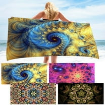 XGFHYJEH Beach Towel, Oversized Beach Towel, Beach Towel Clearance, Towel Beach, Lightweight Beach Towel, Portable Foldable Hypoallergenic Cooling Technology Breathable Towel for Beach