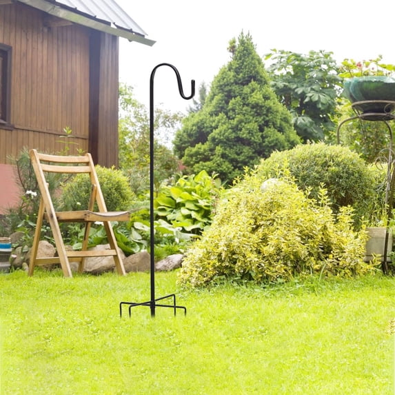XGFHYJEH Bird Feeder Pole, Shepher d Hooks With 5 Prongs Base for Bird Feeders Lanterns Wedding Baskets
