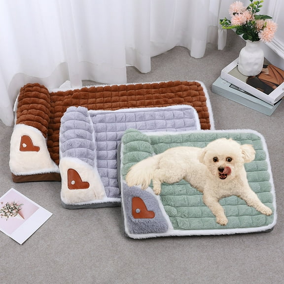 XGFHYJEH Cat Beds for Indoor Cats, Cat Beds Under $10, Cat Beds Clearance, Pet Bedding for Small Animals, Dog Crate Mats, Dog Crate Mattress, Winter Warm Cozy Dog Crate Mattress