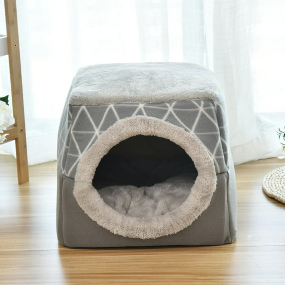XGFHYJEH Cave Cat Beds, Indoor Cat House Bed, Cat Beds for Indoor Cats, Pet Beds for Cats, Winter Cozy Warm Pet Beds for Small Dogs