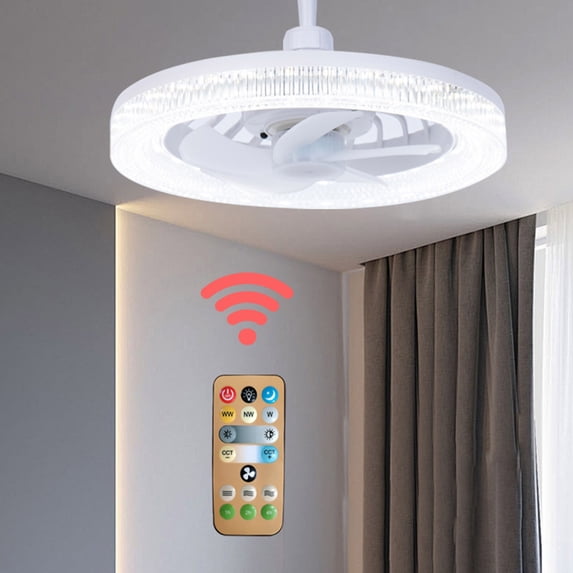 XGFHYJEH Ceiling Fan with Light, Ceiling Fan & Light Remote Controls, Chandelier Ceiling Fans, Modern Ceiling Fan, Ceiling Fan Clearance, White Flush Ceiling Fan, Smart Ceiling Fan