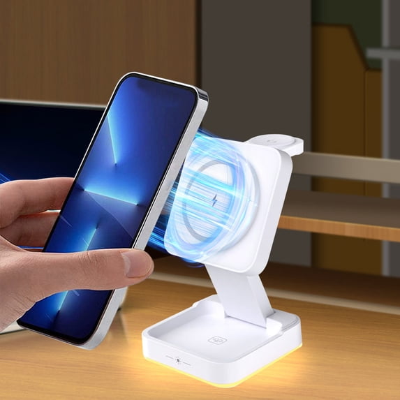 XGFHYJEH Charging Station, Wireless Charging Station, Charging Station for Multiple Devices, Wireless Charging, 15W 3 in 1 Charging Station, Wireless Charge, for Android, Iphone, Apple, Samsung, Ipad