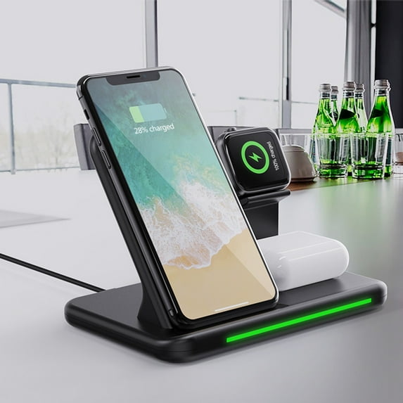 XGFHYJEH Charging Station, Wireless Charging Station, Charging Station for Multiple Devices, Wireless Charging, 15W 4 in 1 Charging Station, Wireless Charge, for Android, Iphone, Apple, Samsung, Ipad