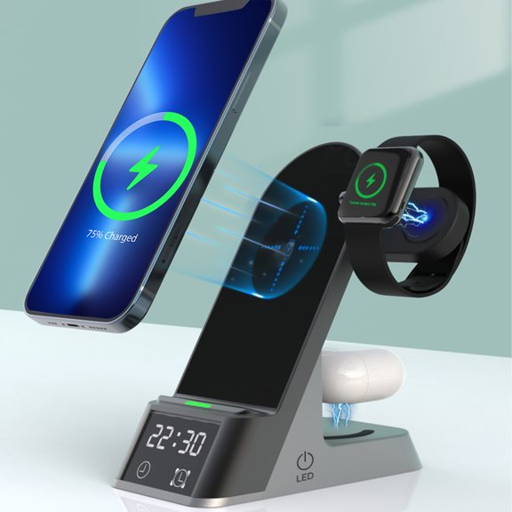 XGFHYJEH Charging Station, Wireless Charging Station, Charging Station for Multiple Devices, Wireless Charging, 15W Charge Station, 15W Wireless Charge, for Android, Iphone, Apple, Samsung, Ipad