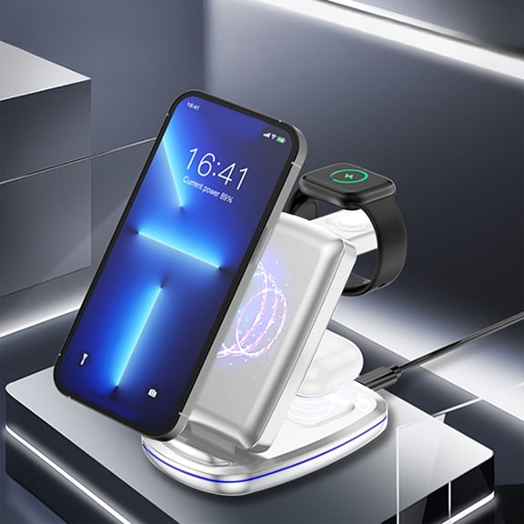 XGFHYJEH Charging Station, Wireless Charging Station, Charging Station for Multiple Devices, Wireless Charging, 15W Charge Station, Wireless Charge, for Android, Iphone, Apple, Samsung, Ipad