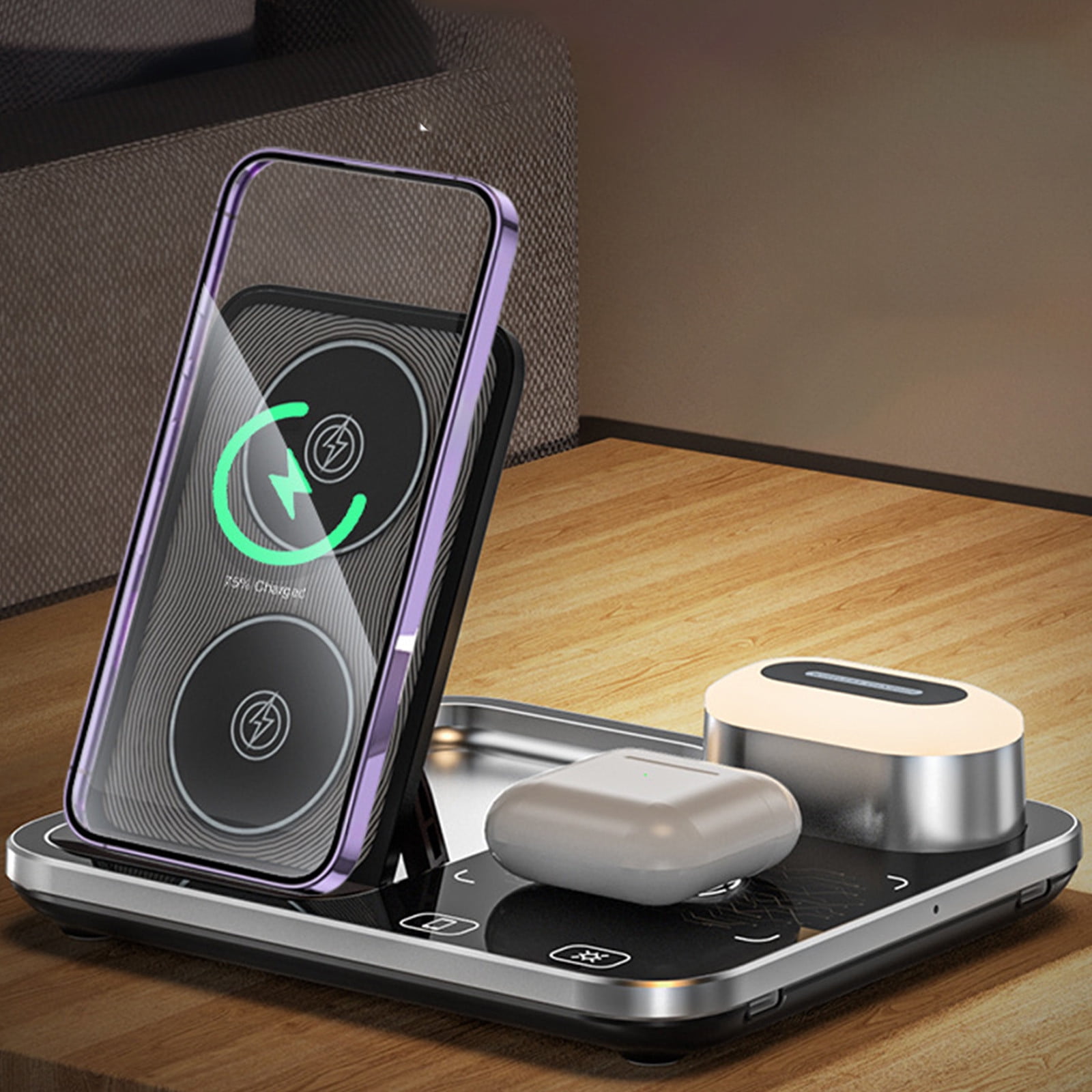 XGFHYJEH Charging Station, Wireless Charging Station, Charging Station for Multiple Devices, Wireless Charging, 15W Charge Station, Wireless Charge, for Android, Iphone, Apple, Samsung, Ipad