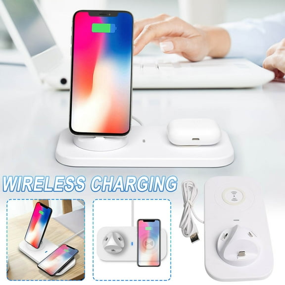 XGFHYJEH Charging Station, Wireless Charging Station, Charging Station for Multiple Devices, Wireless Charging, 3 in 1 Charging Station, Wireless Charge, for Android, Iphone, Apple, Samsung, Ipad