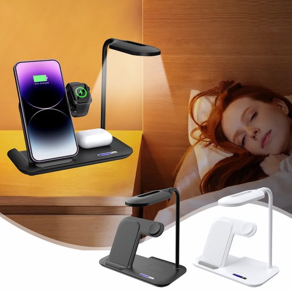 XGFHYJEH Charging Station, Wireless Charging Station, Charging Station for Multiple Devices, Wireless Charging, 5 in1 Charging Station, Wireless Charge, for Android, Iphone, Apple, Samsung, Ipad