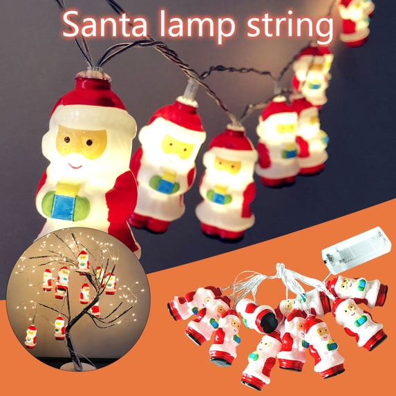 XGFHYJEH Christmas LED Strings Light For Xmas Tree, Christmas Outdoor Decor, LED Strings Lamp, LED Santa Claus Lantern