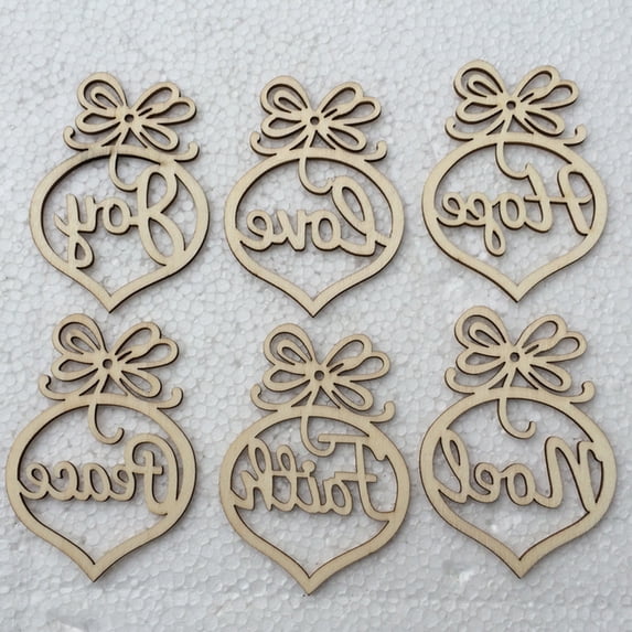 XGFHYJEH Christmas Ornaments for Tree, Christmas Tree Ornaments Decorations, 6Pcs Christmas Decorations Wooden Ornament Tree Hanging Tags Pendant Decor