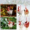 thumbnail image 1 of XGFHYJEH Christmas Tree Ornaments Clearance, Christmas Ornaments, Christmas Tree Decorations, Wooden Hanging Chicken Pendants With Scarves Decor For Xmas Tree, Party Supplies, 1 of 5