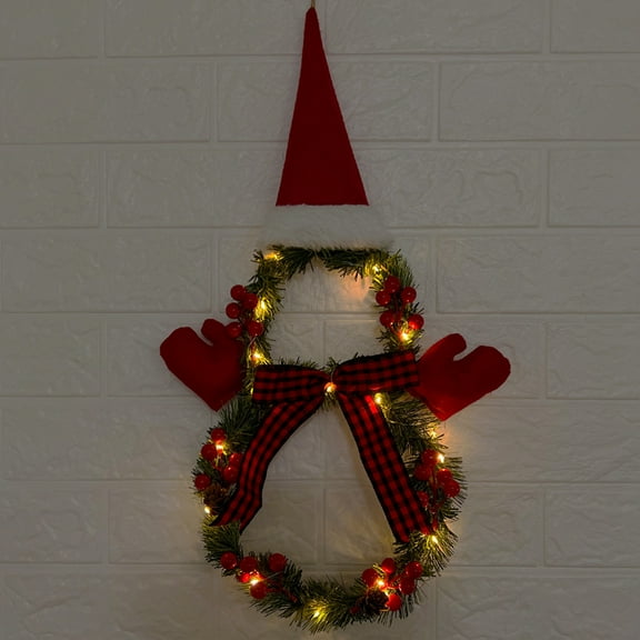 XGFHYJEH Christmas Wreaths with Lights, Pre-lit Christmas Wreaths for Front Door, Christmas Wreath for Door, Outdoor Christmas Wreaths, Christmas Door Wreaths, Christmas Decor, Christmas Decorations