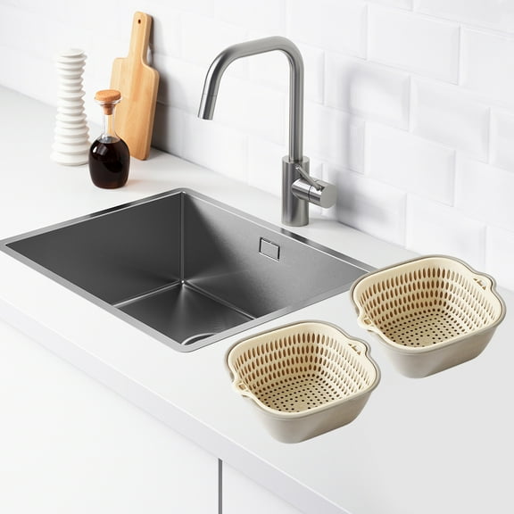 XGFHYJEH Colander, Colander Plastic, 2pcs Metal Colander Set, Small Colander, Berry Colander, Kitchen Colander, Fruit Colander, Small Colander for Fruit and Veggies