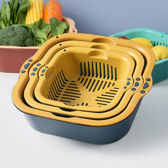 XGFHYJEH Colander, Colander Plastic, 6pcs Colander Plastic Set, Small Colander, Berry Colander, Kitchen Colander, Fruit Colander, Small Colander for Fruit and Veggies