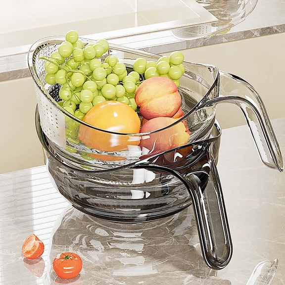 XGFHYJEH Colander, Colander Plastic, Small Colander, Berry Colander, Kitchen Colander, Fruit Colander, Small Colander for Fruit and Veggies, Colander Bowl, Colander Plastic with Handle