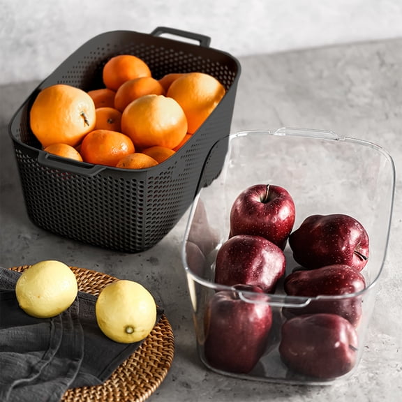 XGFHYJEH Colander, Colander Plastic, Small Colander, Berry Colander, Kitchen Colander, Fruit Colander, Small Colander for Fruit and Veggies, Colander Bowl, Colander Plastic with Handle