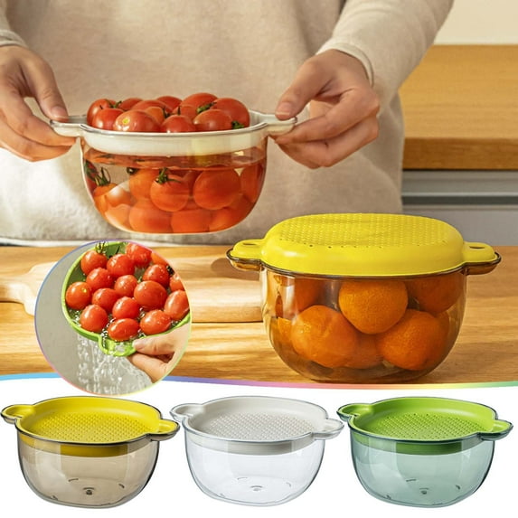 XGFHYJEH Colander, Colander Plastic, Small Colander, Berry Colander, Kitchen Colander, Fruit Colander, Small Colander for Fruit and Veggies, Colander Bowl