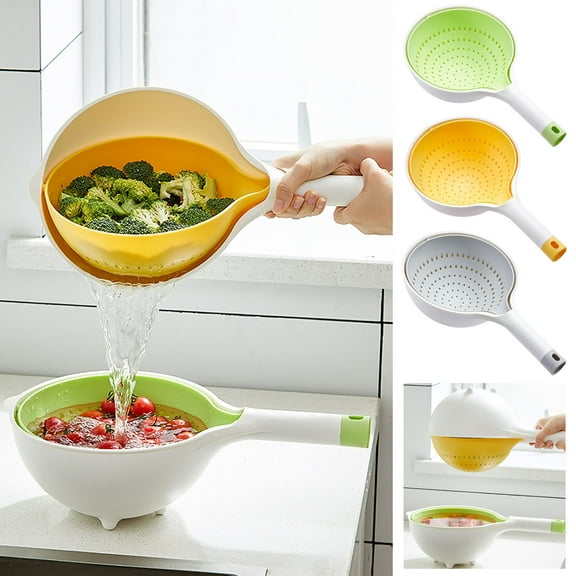 XGFHYJEH Colander, Colander Plastic, Small Colander, Berry Colander, Kitchen Colander, Fruit Colander, Small Colander for Fruit and Veggies, Colander Plastic with Handle