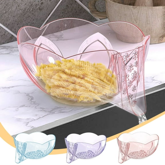 XGFHYJEH Colander, Colander Plastic, Small Colander, Berry Colander, Kitchen Colander, Fruit Colander, Small Colander for Fruit and Veggies, Colander Plastic with Handle