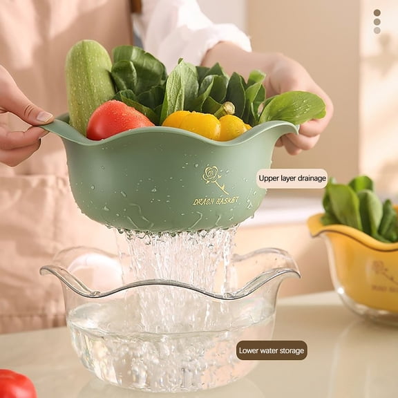 XGFHYJEH Colander, Colander Plastic, Small Colander, Berry Colander, Kitchen Colander, Fruit Colander, Small Colander for Fruit and Veggies, Colander Plastic with Handle